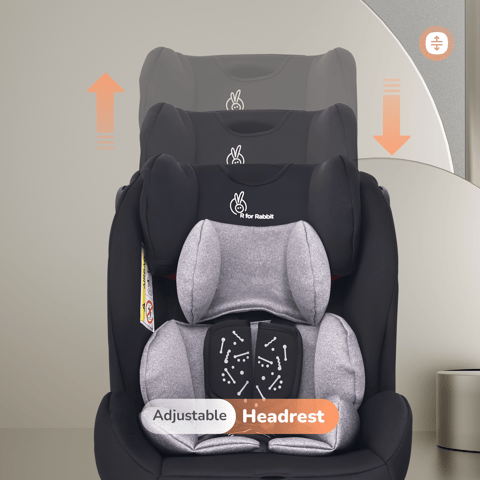 R for Rabbit Jack N Jill NxG Black Grey Car Seat