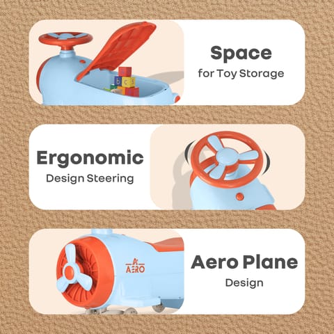 R for Rabbit Iya Iya Aero Blue Orange Swing Car