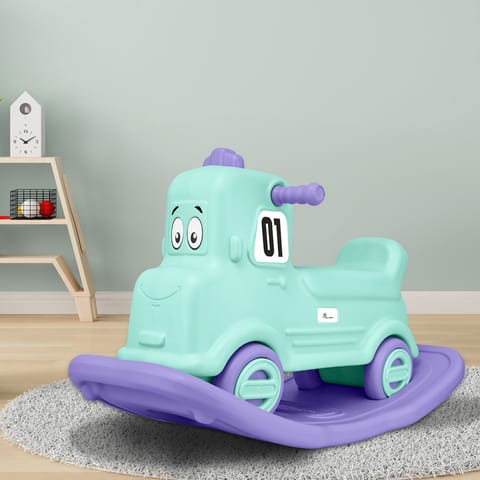 R for Rabbit Rock N Ride Green Purple Rideon Car