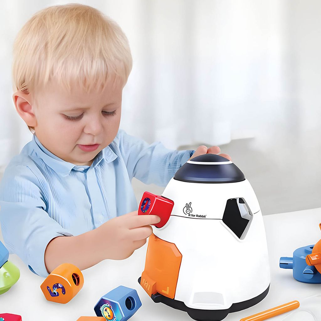 R for Rabbit Orapple Astro White Multi Shape Sorter