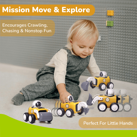 R for Rabbit Orapple Rover Yellow Black Push Toy