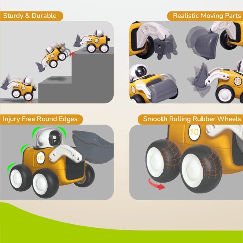 R for Rabbit Orapple Rover Yellow Black Push Toy