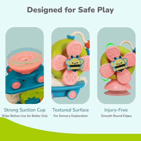 R for Rabbit Orapple Spinster Blue Cream Multi Functional Toy