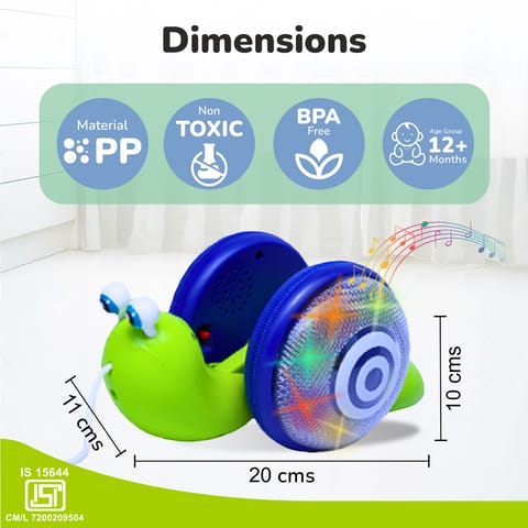 R for Rabbit Orapple Snail Tune Green Blue Pull Along Toy