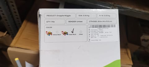 R for Rabbit Orapple Wiggle Green Multi Push Toy