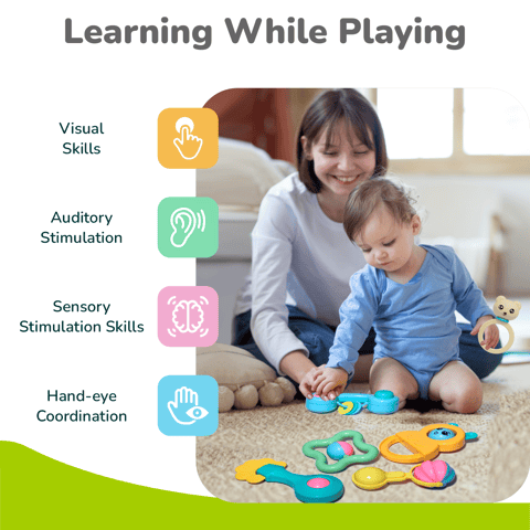 R for Rabbit Orapple Jingle Joy Multi Rattles