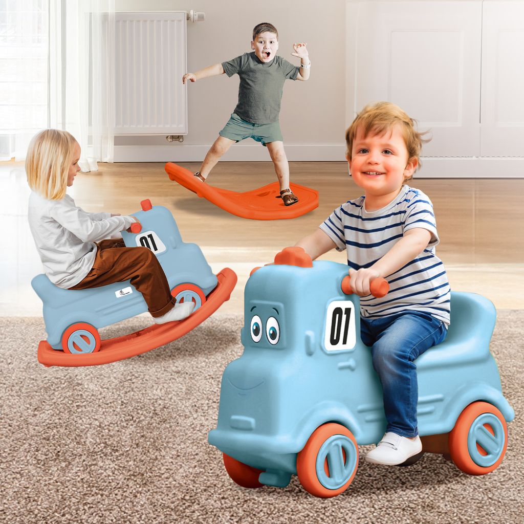 R for Rabbit Rock N Ride Blue Orange Rideon Car