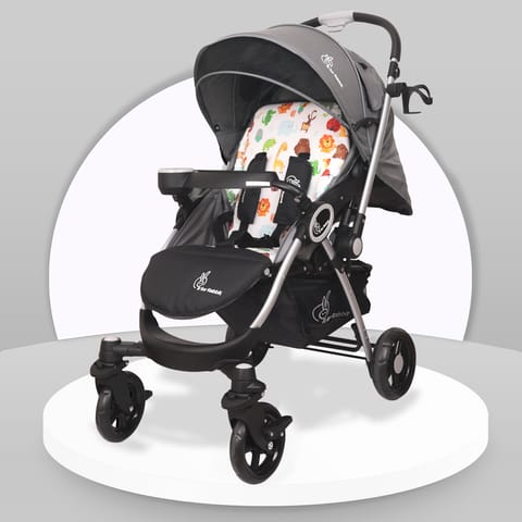 R for Rabbit Chocolate Ride Grey Safari Stroller