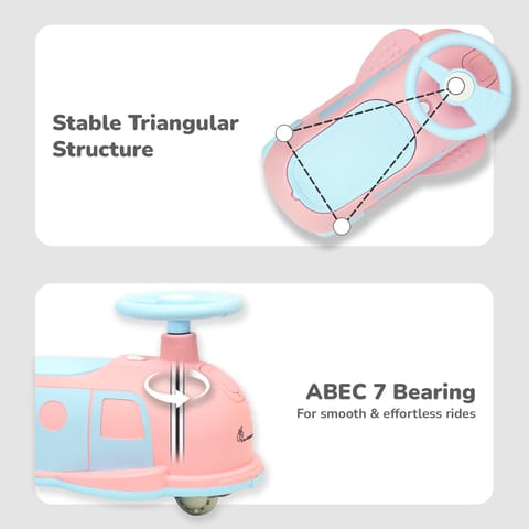 R for Rabbit Iya Iya Caravan Pink Blue Swing Car