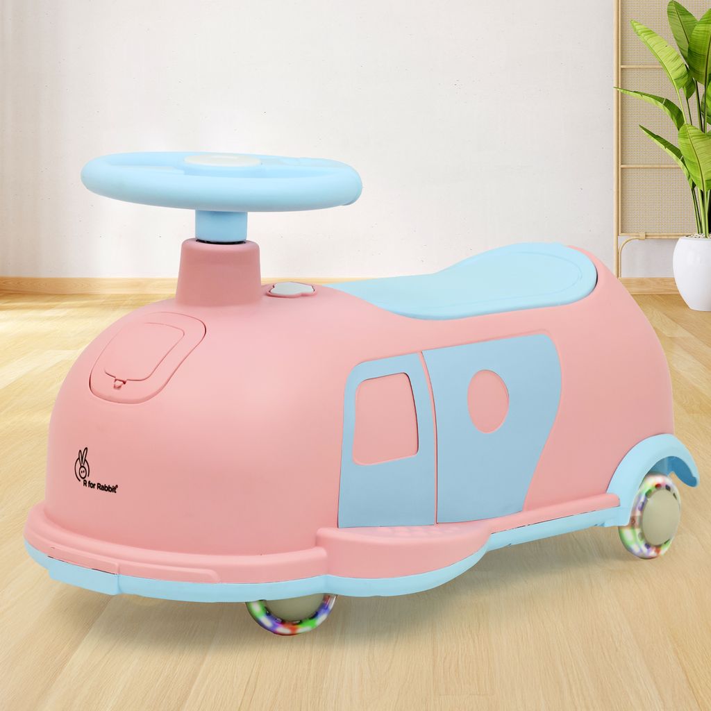 R for Rabbit Iya Iya Caravan Pink Blue Swing Car