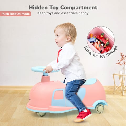 R for Rabbit Iya Iya Caravan Pink Blue Swing Car