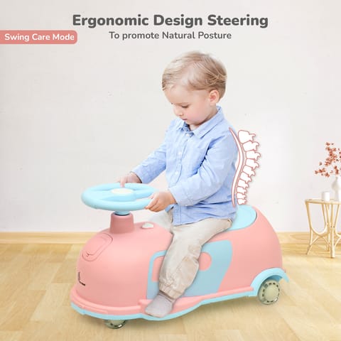 R for Rabbit Iya Iya Caravan Pink Blue Swing Car