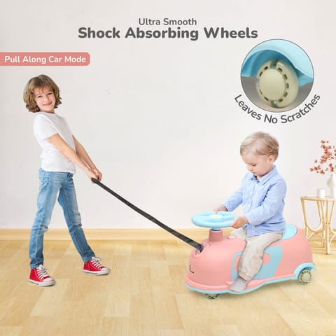 R for Rabbit Iya Iya Caravan Pink Blue Swing Car