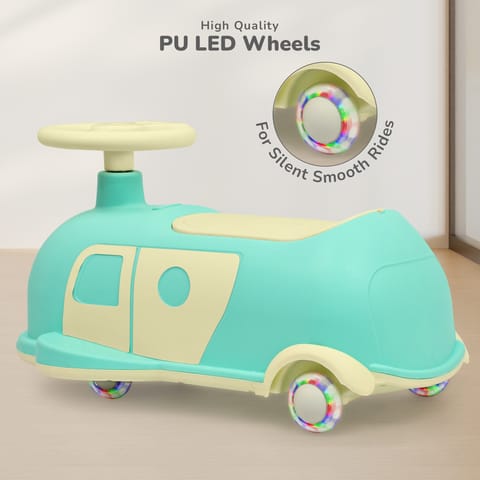 R for Rabbit Iya Iya Caravan Green Beige  Swing Car