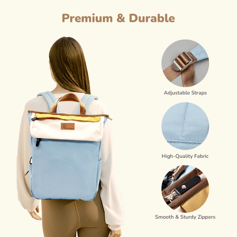 R for Rabbit Caramello Daisy Blue Cream Diaper Bag