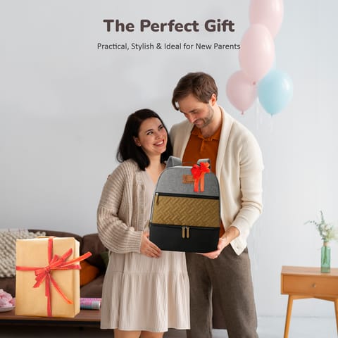 R for Rabbit Caramello Truffle Black Mustard Diaper Bag