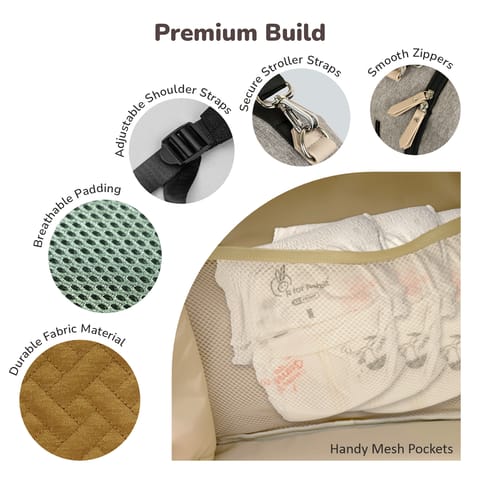 R for Rabbit Caramello Truffle Black Mustard Diaper Bag