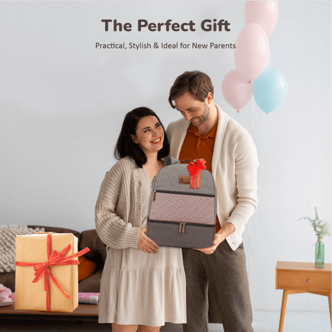 R for Rabbit Caramello Truffle Grey Pink  Diaper Bag