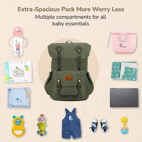 R for Rabbit Caramello Sportz Military Green Diaper Bag