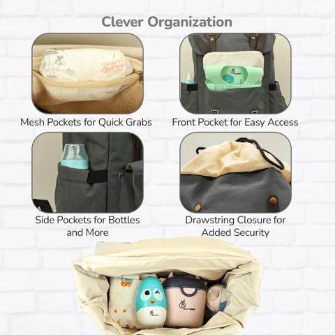 R for Rabbit Caramello Sportz Graphite Grey Diaper Bag