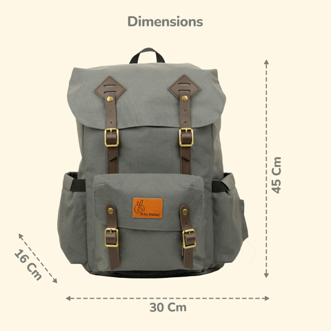 R for Rabbit Caramello Sportz Graphite Grey Diaper Bag