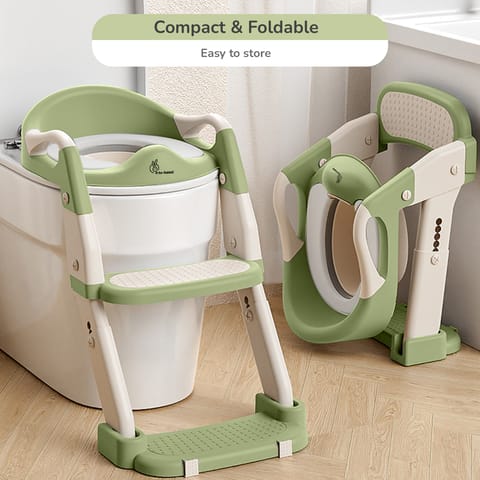 R for Rabbit Hilltop Trainer Green White Potty Step Stool