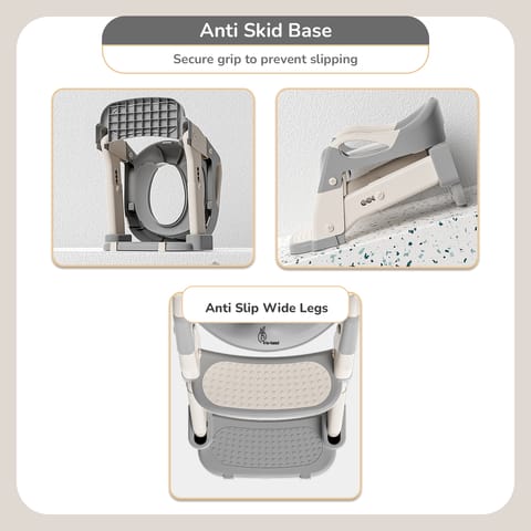 R for Rabbit Hilltop Trainer Grey White Potty Step Stool