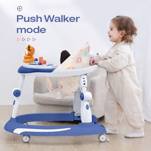 R for Rabbit Little Feet Plus Blue White Baby Walker