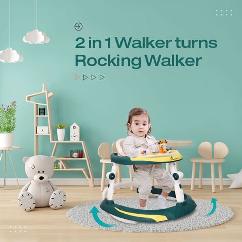 R for Rabbit Little Feet Plus Green Yellow Baby Walker