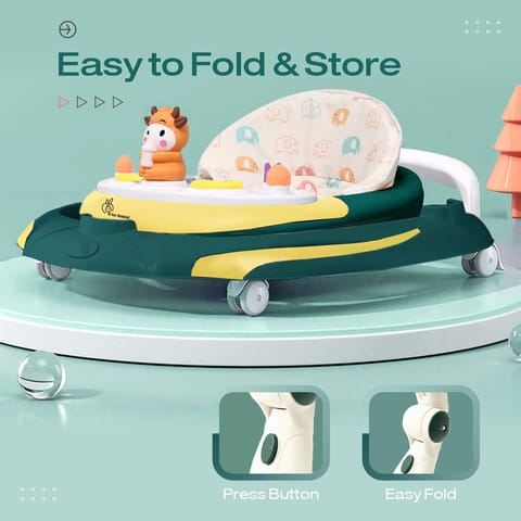 R for Rabbit Little Feet Plus Green Yellow Baby Walker