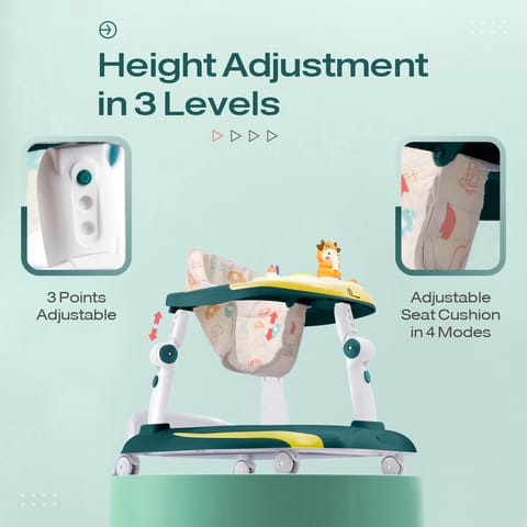 R for Rabbit Little Feet Plus Green Yellow Baby Walker