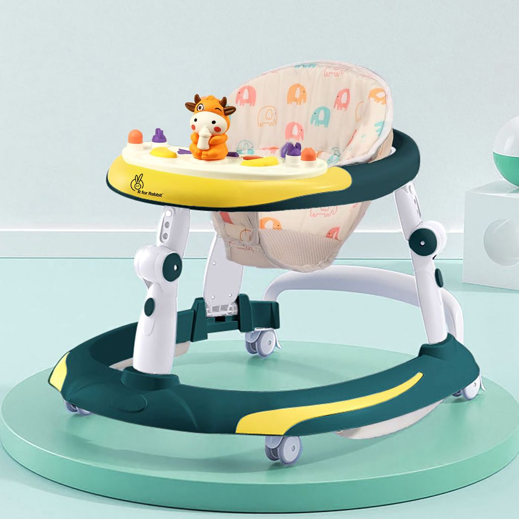 R for Rabbit Little Feet Plus Green Yellow Baby Walker