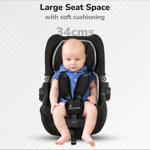 R for Rabbit Picaboo Sportz Pure Black Carry Cot