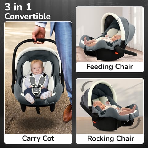 R for Rabbit Picaboo Sportz Light Grey Carry Cot