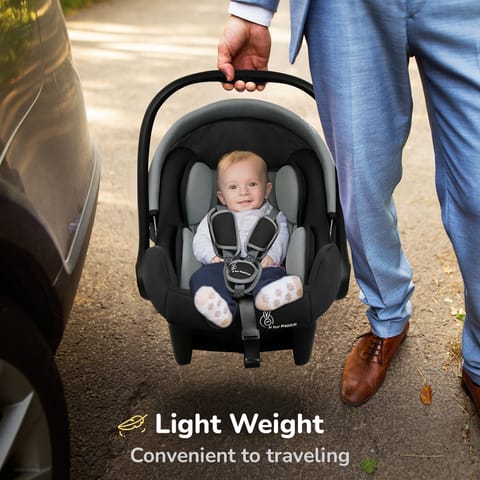 R for Rabbit Picaboo Sportz Grey Black Carry Cot