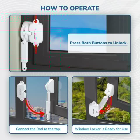 R for Rabbit Protector Plus Window Locker White Safety
