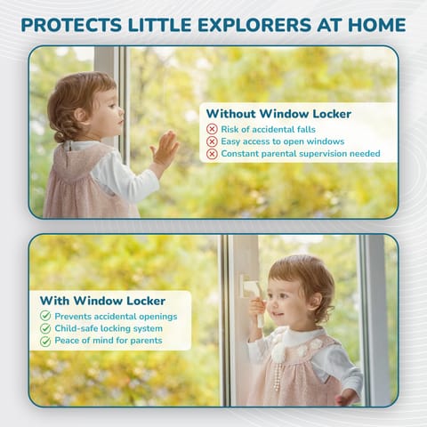 R for Rabbit Protector Plus Window Locker Grey Safety