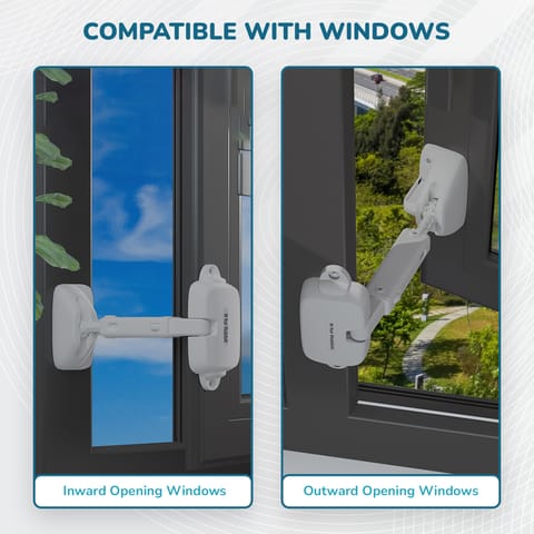 R for Rabbit Protector Plus Window Locker Grey Safety