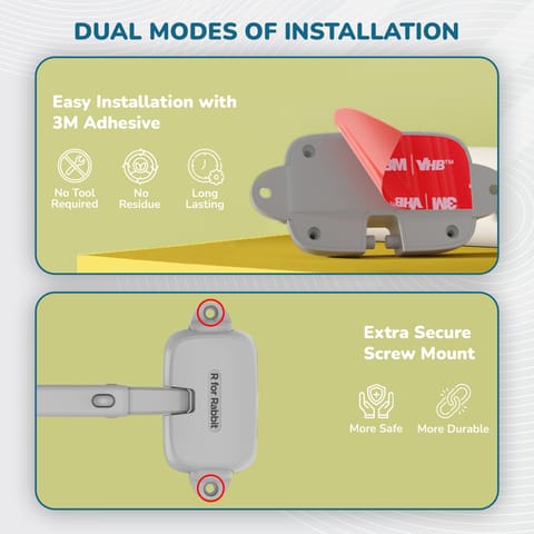R for Rabbit Protector Plus Window Locker Grey Safety
