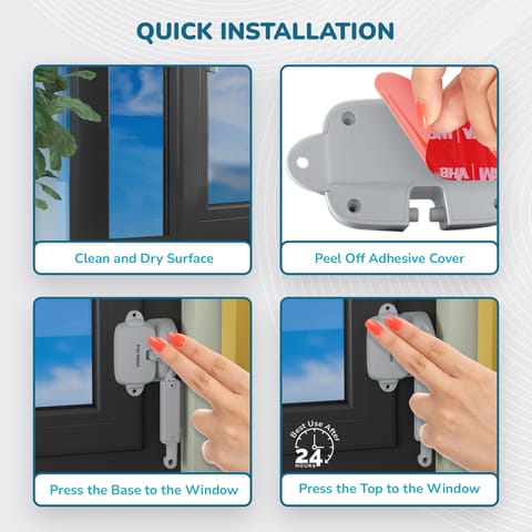 R for Rabbit Protector Plus Window Locker Grey Safety