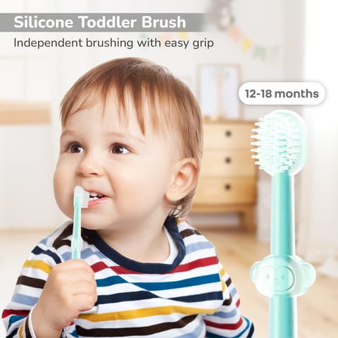 R for Rabbit Tiny Smiles Pixie Lake Blue Kids Toothbrush