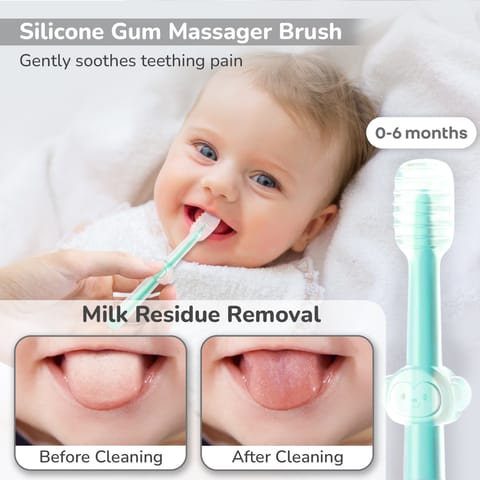 R for Rabbit Tiny Smiles Pixie Lake Blue Kids Toothbrush