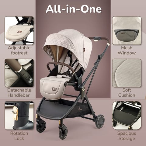 R for Rabbit Street Smart Regal Beige Stroller