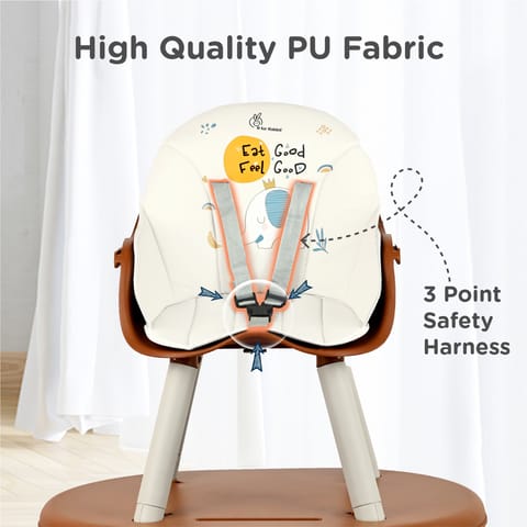 R for Rabbit Cherry Berry Tusky Brown Cream High Chair