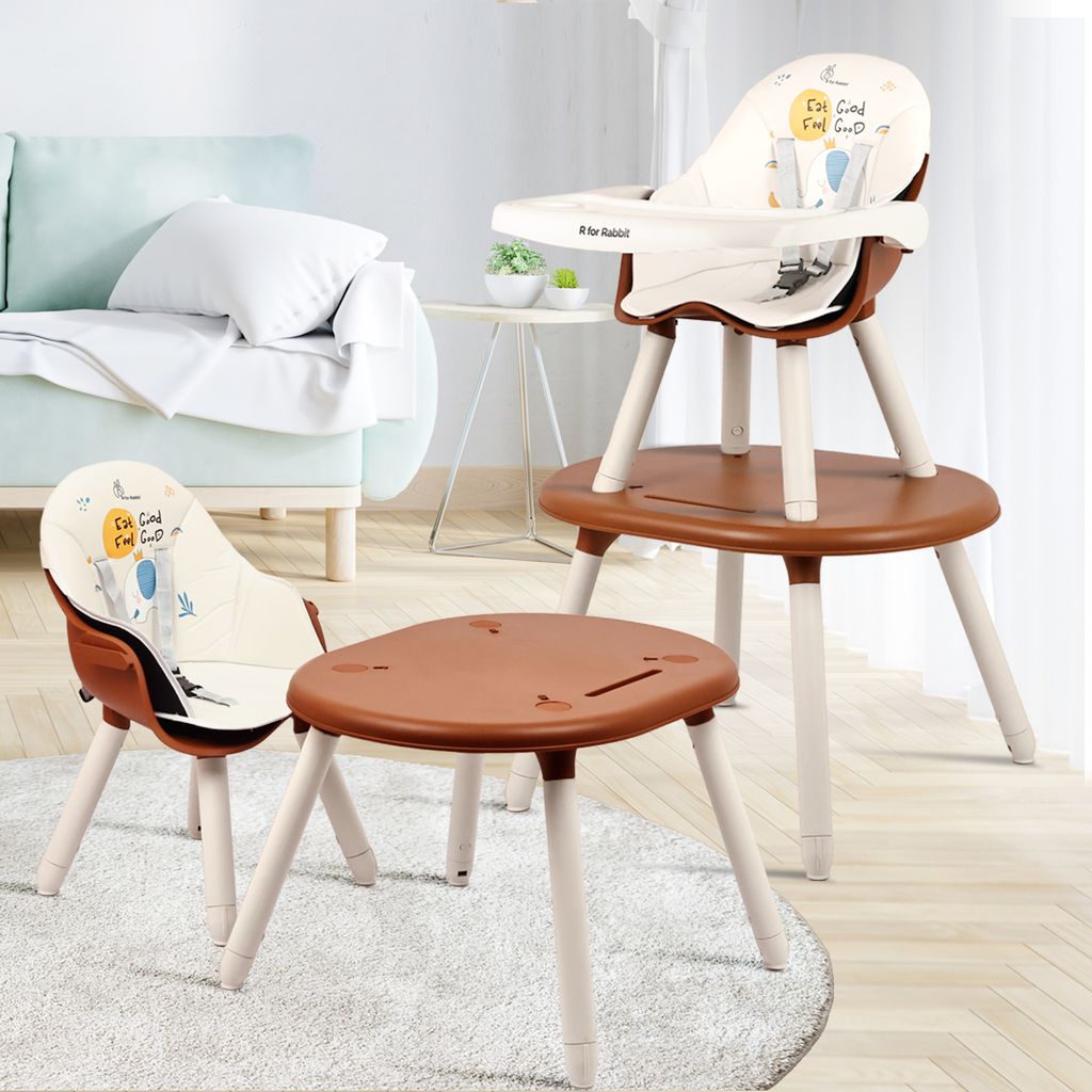 R for Rabbit Cherry Berry Tusky Brown Cream High Chair
