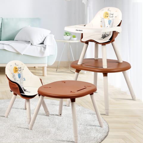 R for Rabbit Cherry Berry Tusky Brown Cream High Chair