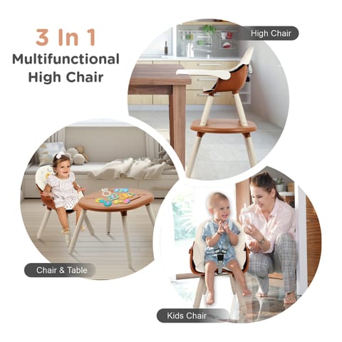 R for Rabbit Cherry Berry Tusky Brown Cream High Chair