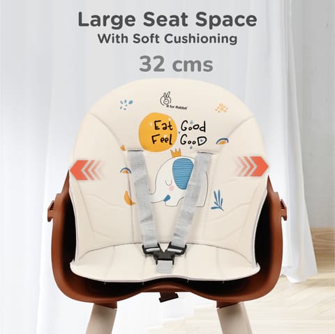 R for Rabbit Cherry Berry Tusky Brown Cream High Chair