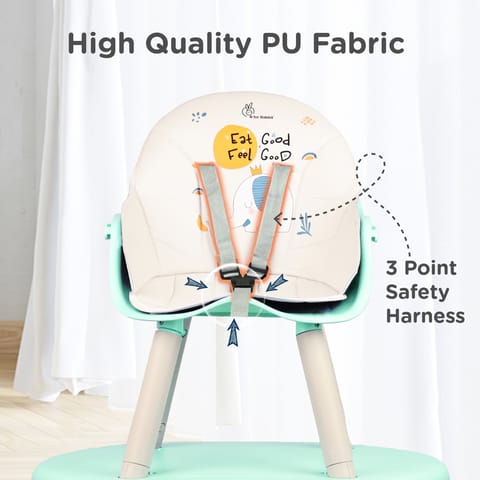 R for Rabbit Cherry Berry Tusky Green Cream High Chair