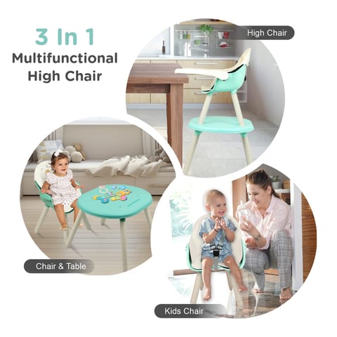 R for Rabbit Cherry Berry Tusky Green Cream High Chair